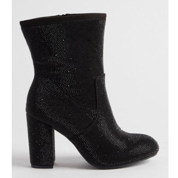 TORRID NWT Stretch Embellished Bootie (WW) Black - Picture 2 of 7